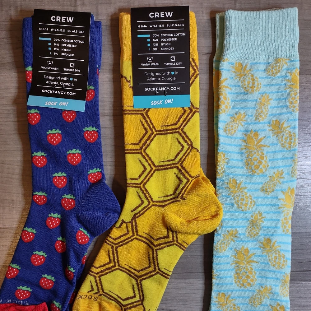 3 pack Sock Fancy crew socks